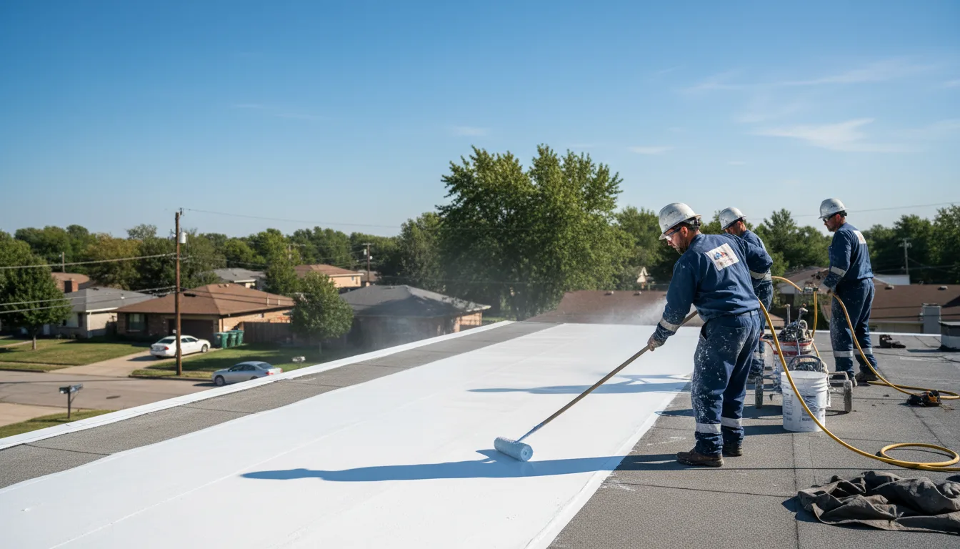 Commercial roof coating in Burlington, MI near me